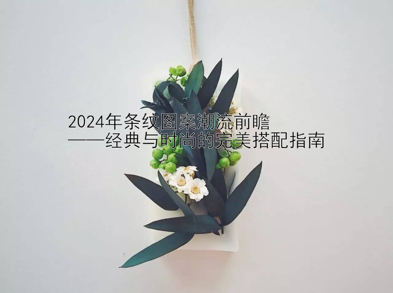 2024年条纹图案潮流前瞻  
——经典与时尚的完美搭配指南